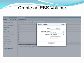 Create an EBS Volume
 