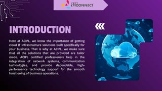 Cloud Hosting Services & Cloud IT Infrastructure Solutions | PDF