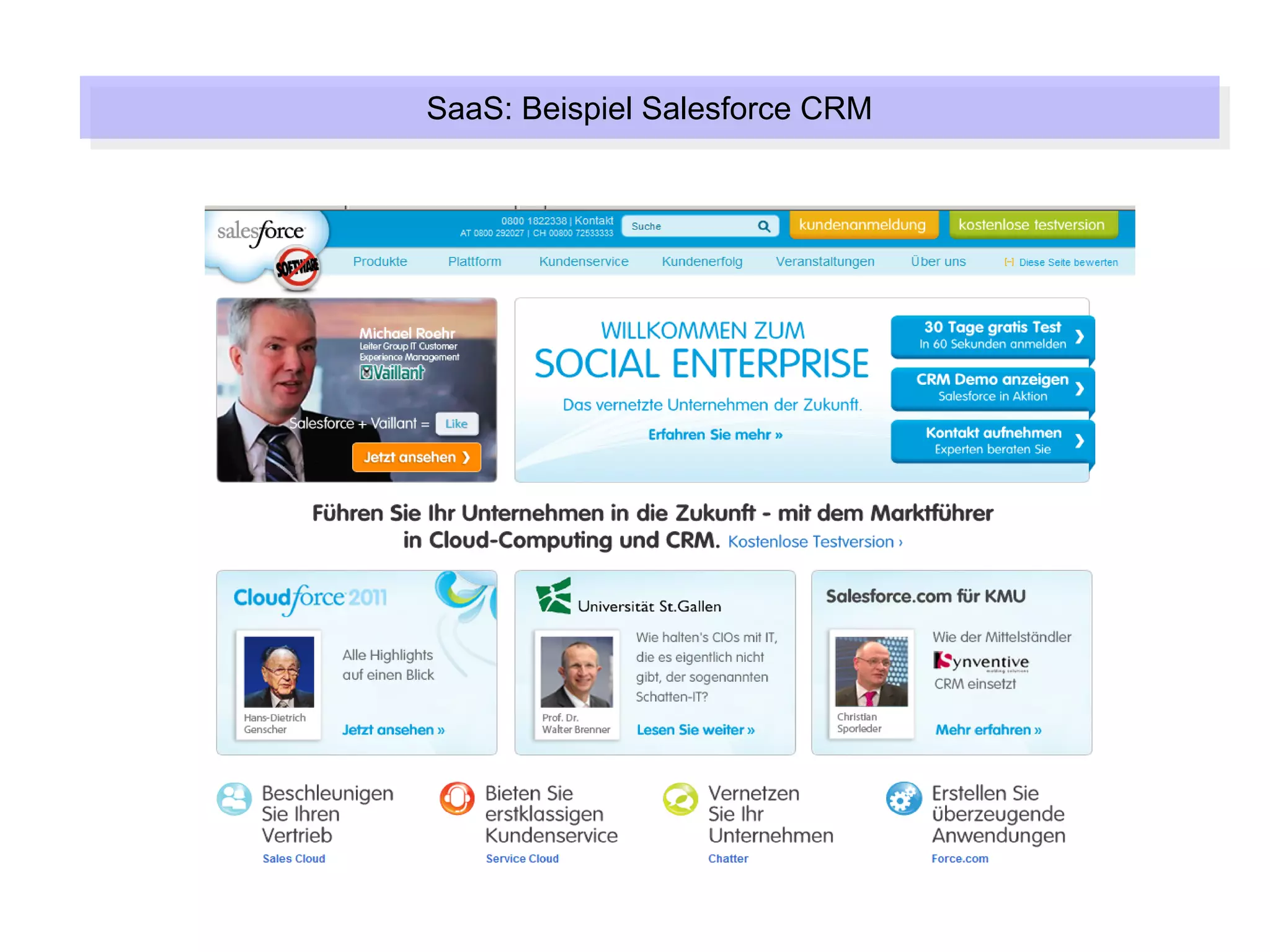 SaaS: Beispiel Salesforce CRM
SaaS: Beispiel Salesforce CRM
 