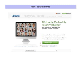 HaaS: Beispiel Elance
HaaS: Beispiel Elance
 