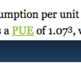 Cloud Computing's Green Credentials