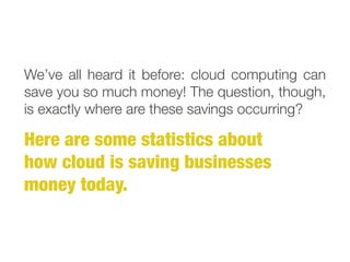 Cloud Computing Stats - The Savings Are Real