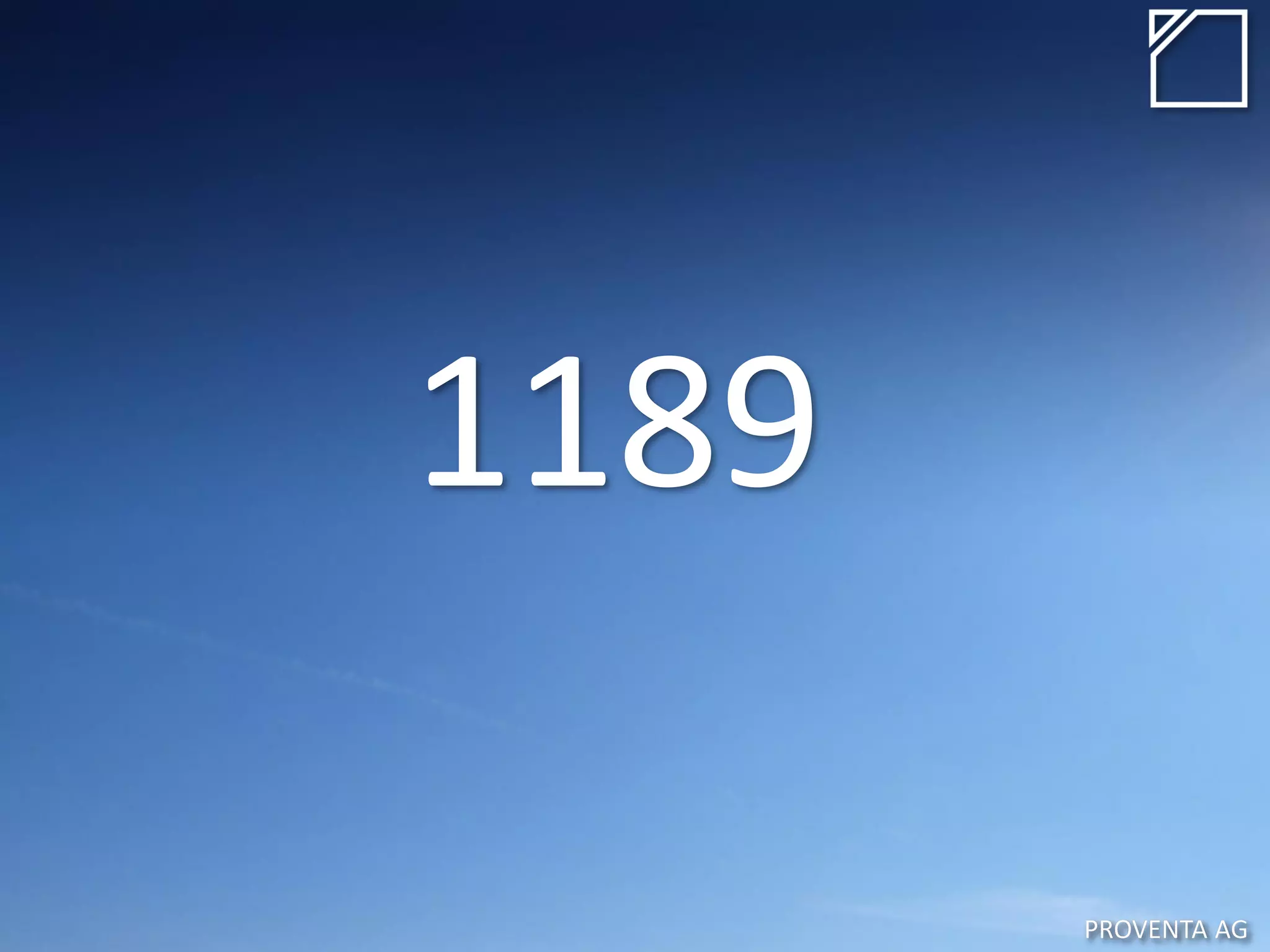 PROVENTA AGPROVENTA AG
1189
 