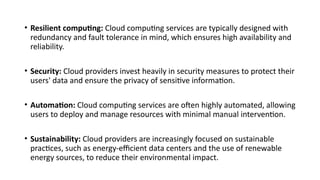 Cloud Computing Unit - I.pptx Cloud Computing | PPTX