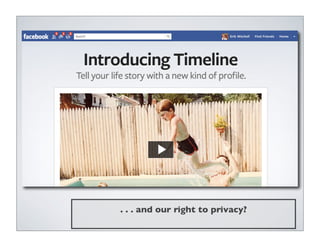 . . . and our right to privacy?
 