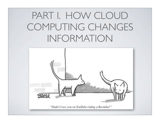 PART I. HOW CLOUD
COMPUTING CHANGES
    INFORMATION
 