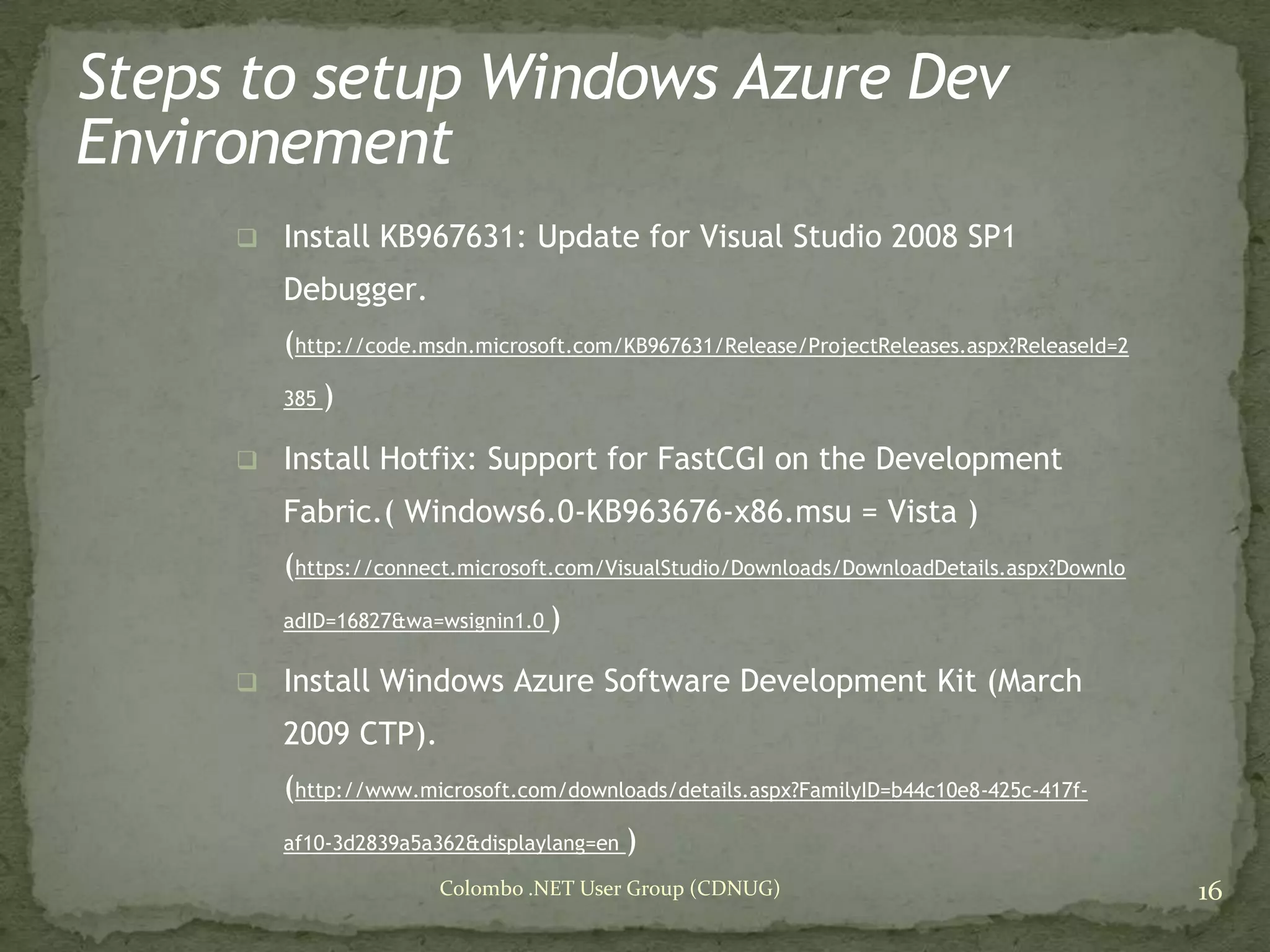 Cloud Computing & Windows Azure