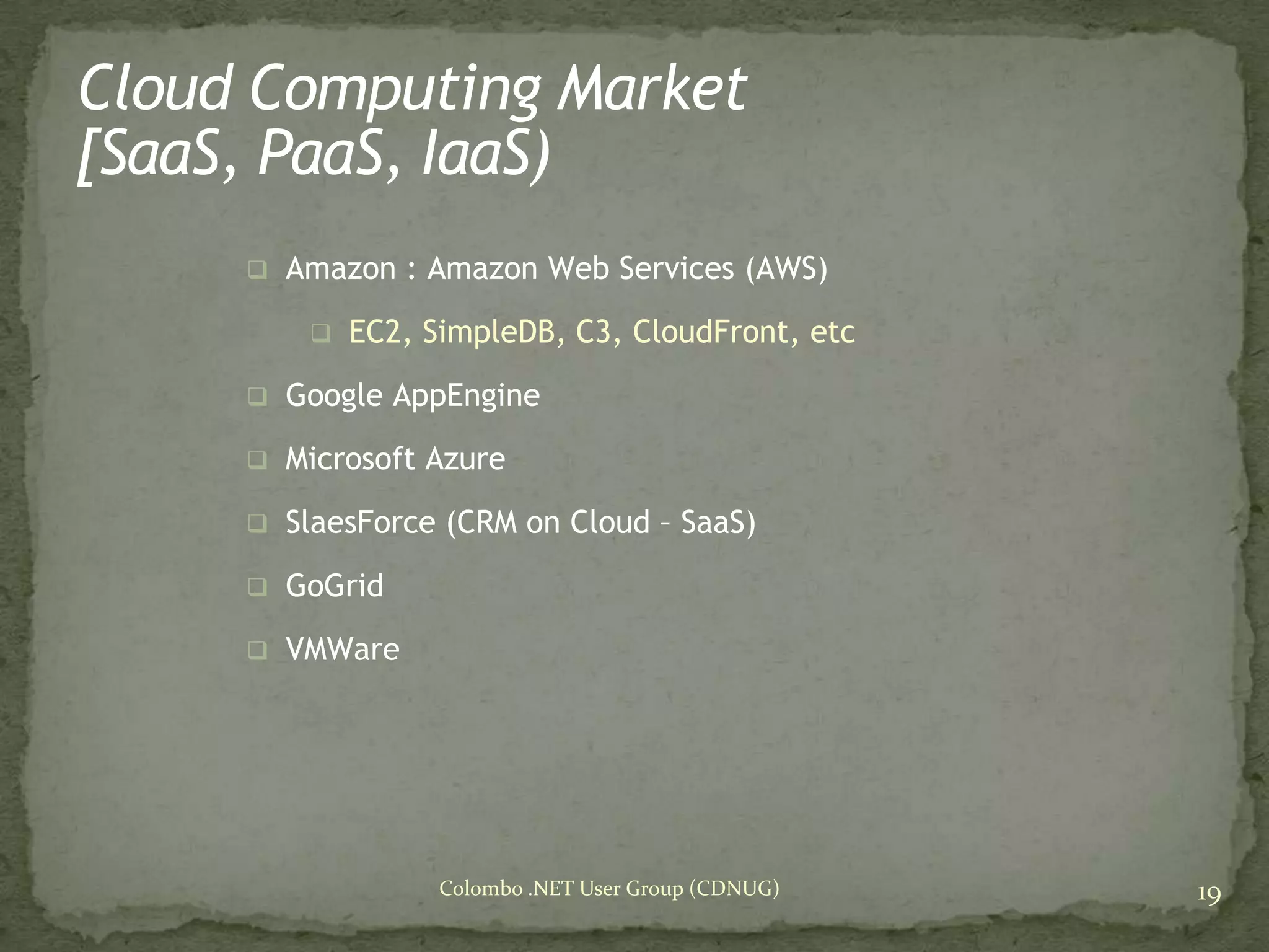 Cloud Computing & Windows Azure