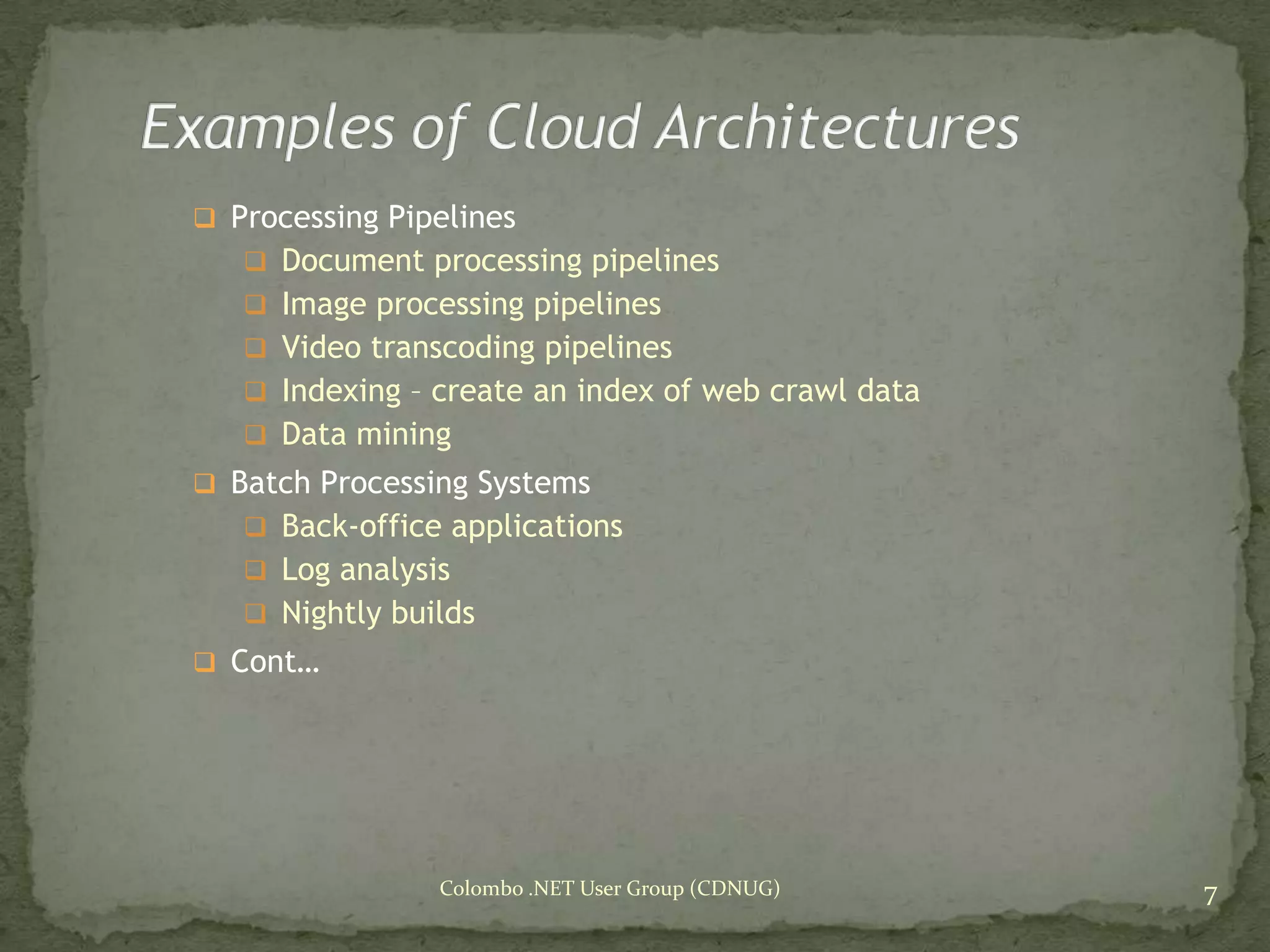 Cloud Computing & Windows Azure
