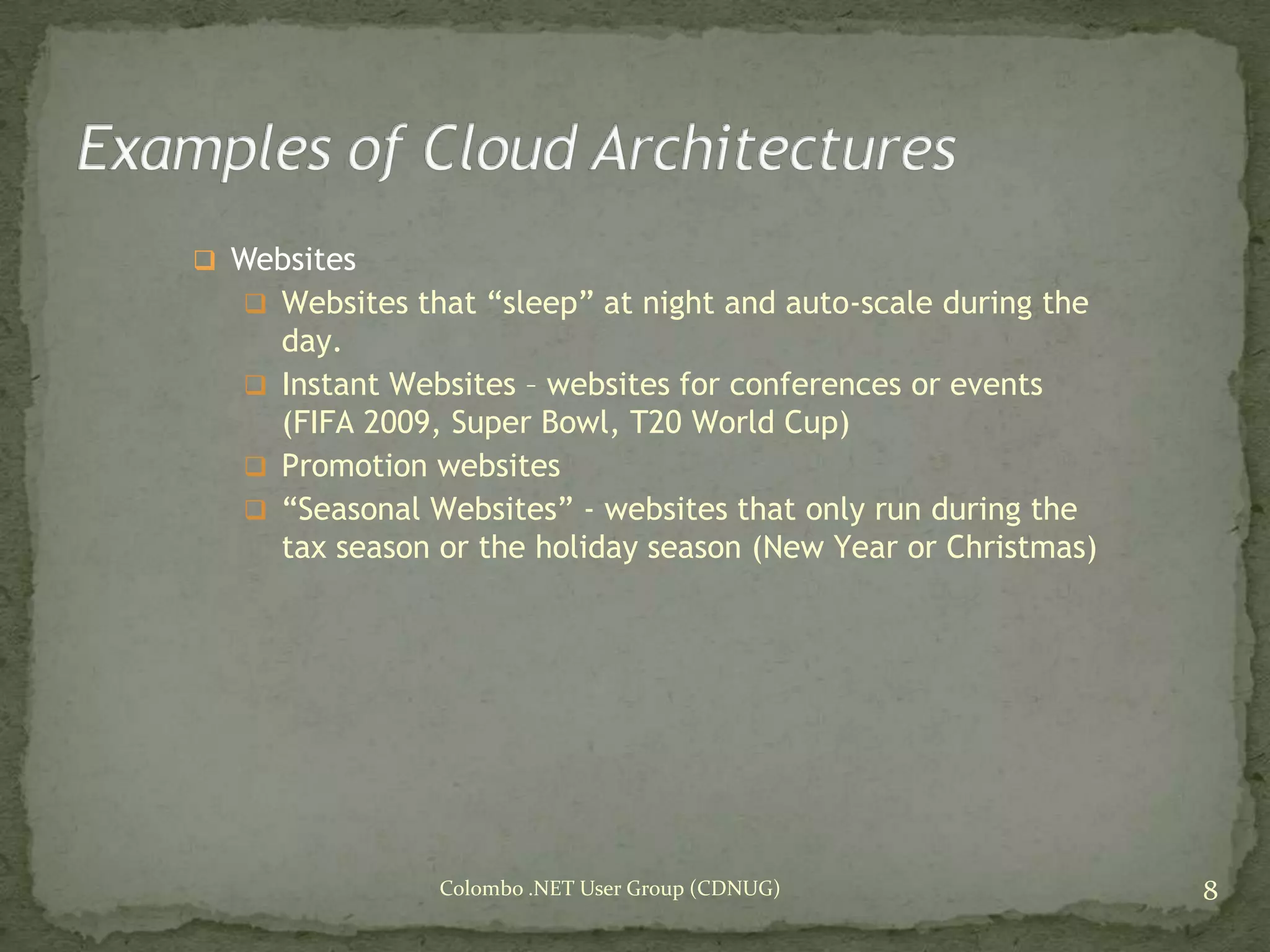 Cloud Computing & Windows Azure