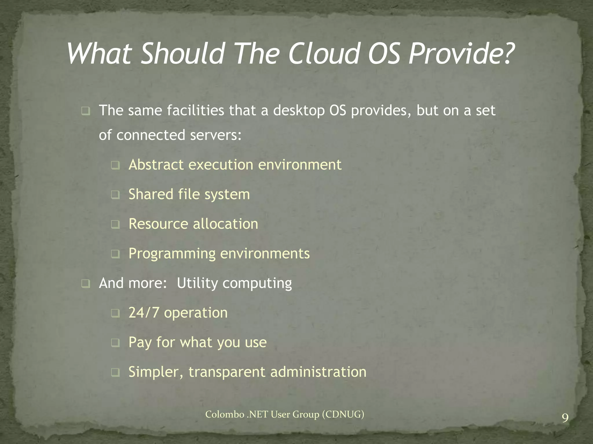 Cloud Computing & Windows Azure