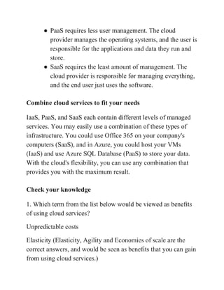 Cloud concepts principles of cloud computing | PDF