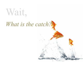 Wait,
What is the catch?
 
