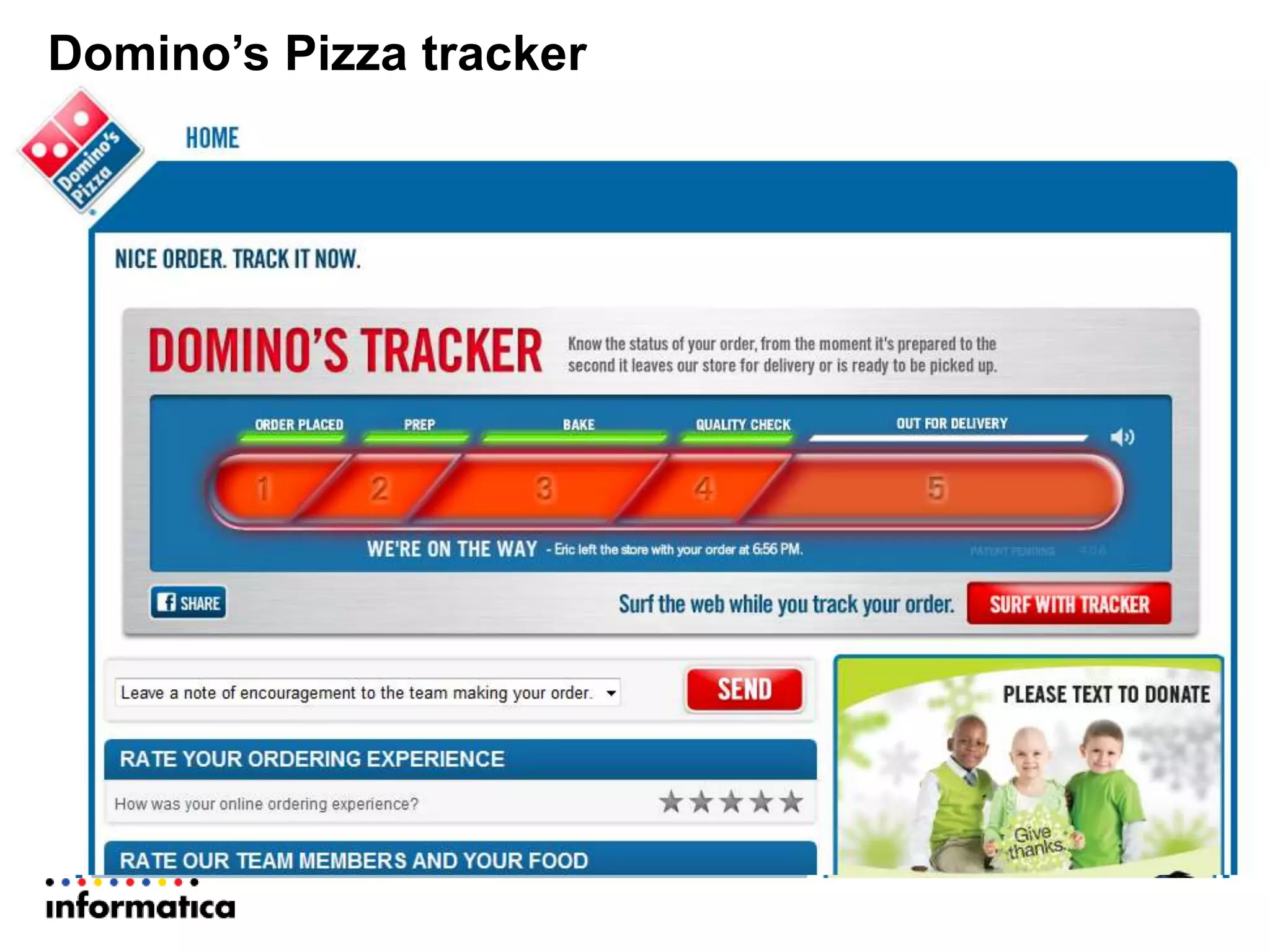 Domino’s Pizza tracker
 