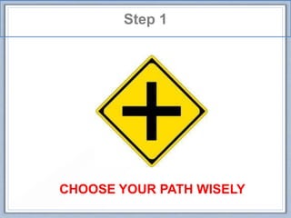 CHOOSE YOUR PATH WISELY
Step 1
 