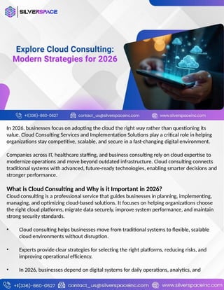 Cloud Consulting Services and Implementation Solutions | PPTX