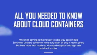 Cloud Containers 101