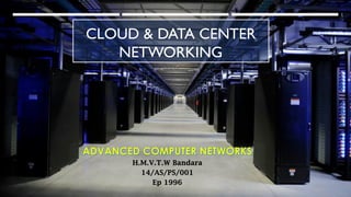 CLOUD & DATA CENTER
NETWORKING
H.M.V.T.W Bandara
14/AS/PS/001
Ep 1996
 