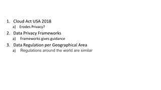 Cloud and Data Privacy