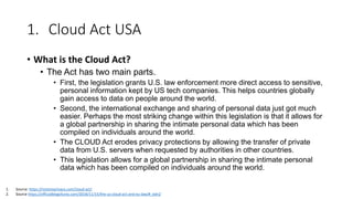 Cloud and Data Privacy