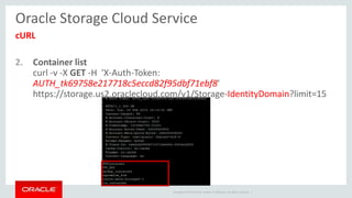 Oracle Cloud Storage Service & Oracle Database Backup Cloud Service | PDF
