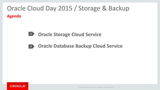 Oracle Cloud Storage Service & Oracle Database Backup Cloud Service | PDF