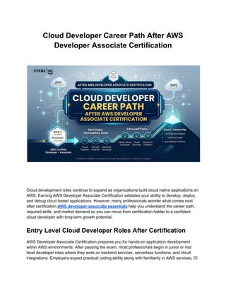 Cloud Developer Career Path After AWS Developer Associate Certification ...