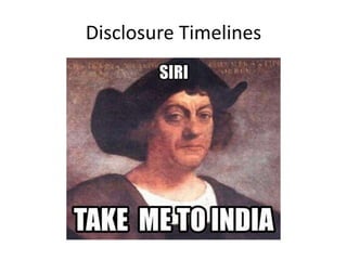 Disclosure Timelines
 