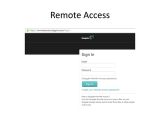 Remote Access
 