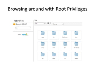 Browsing around with Root Privileges
 