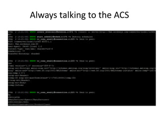 Always talking to the ACS
 