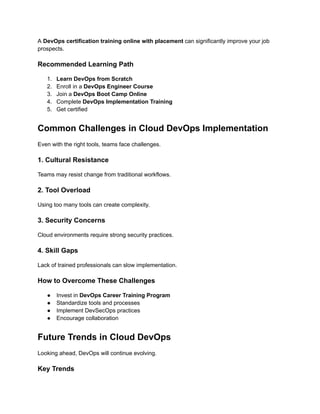 Comprehensive Cloud DevOps Implementation Guide for Modern Teams and ...