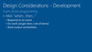 Event driven programming
 