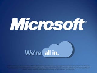 Microsoft Cloud Services Momentum:Microsoft Online Services Customers