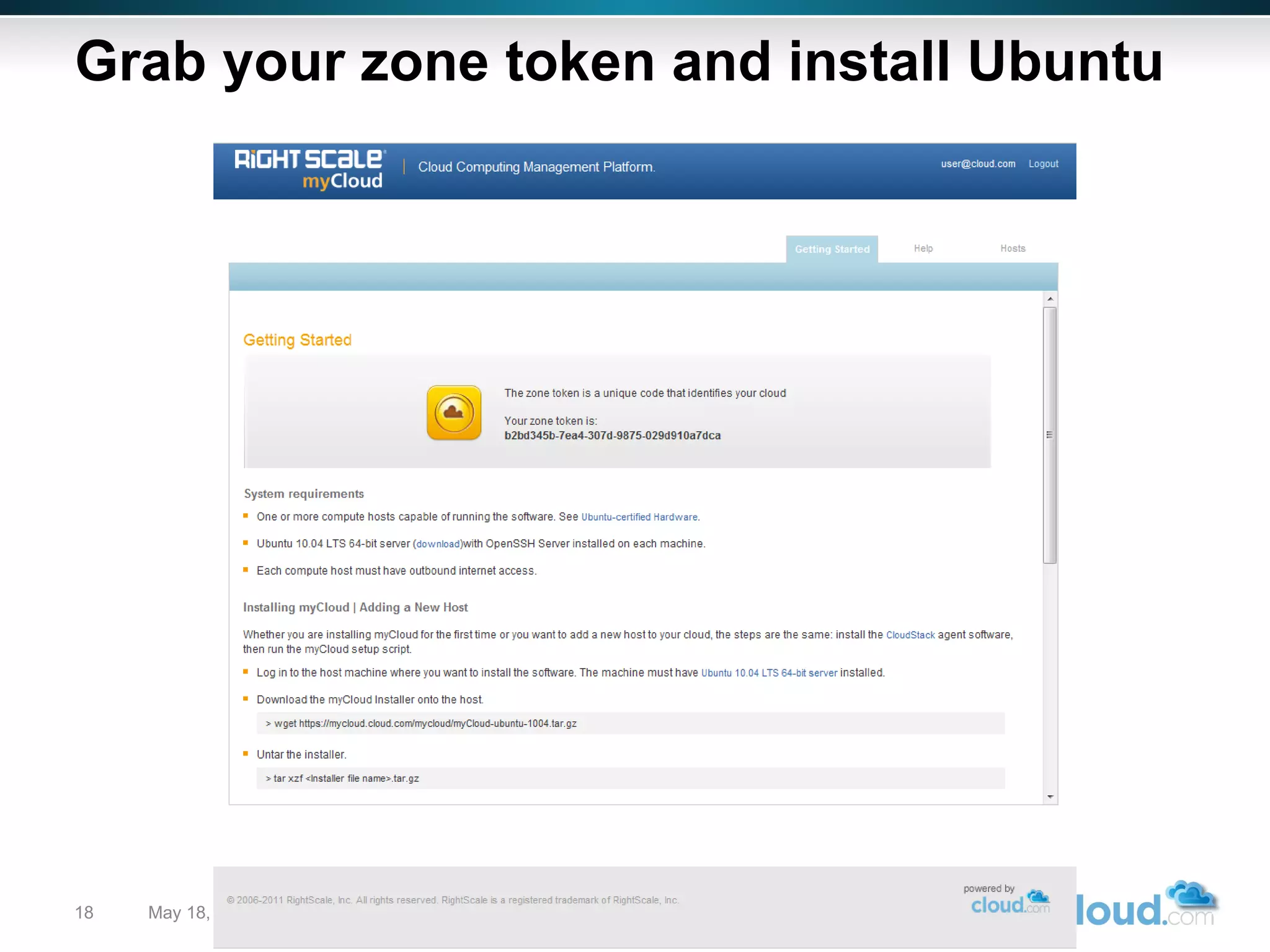Grab your zone token and install Ubuntu May 18, 2010  |  Cloud Confidential  