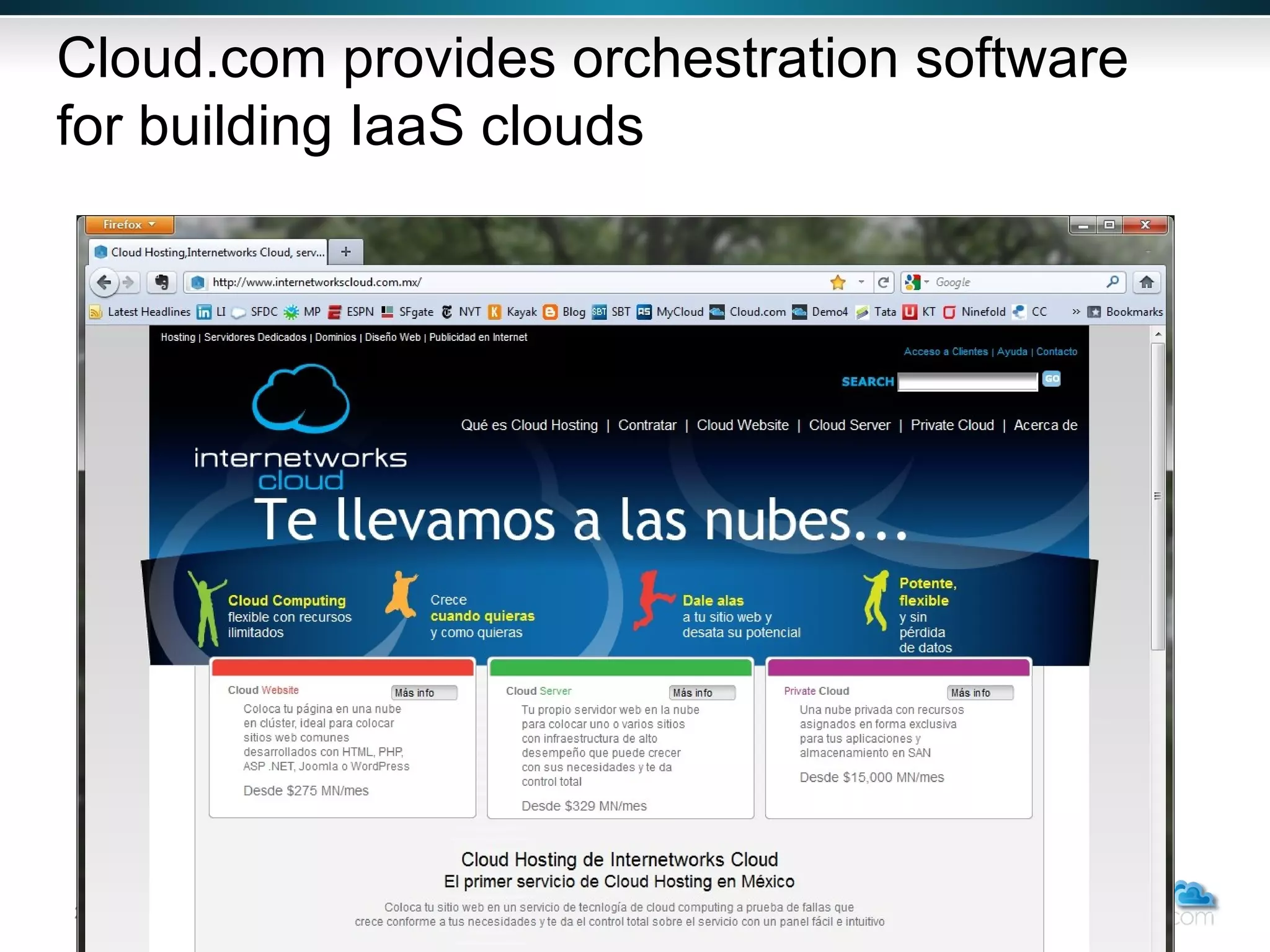 May 18, 2010  |  Cloud Confidential  Cloud.com provides orchestration software for building IaaS clouds 
