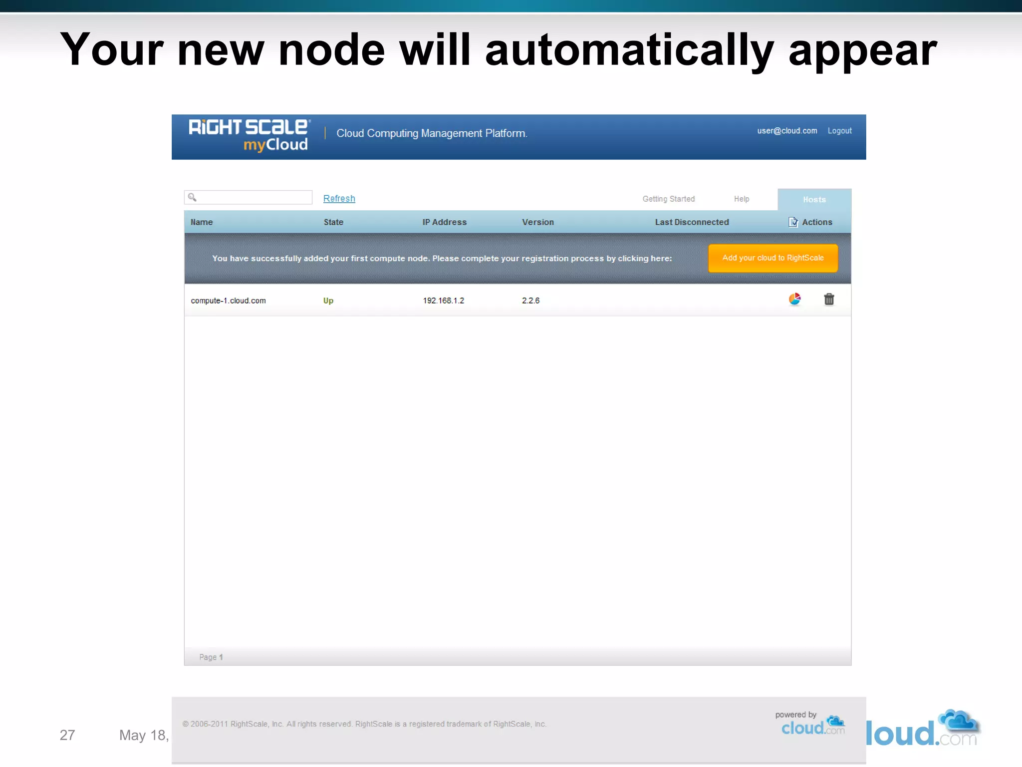 Your new node will automatically appear May 18, 2010  |  Cloud Confidential  