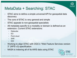 Stac STAC, ZARR, COG, K8S and Data Cubes: The brave new world of satellite ...