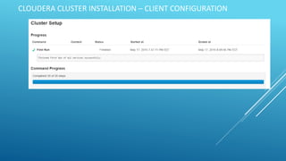 CLOUDERA CLUSTER INSTALLATION – CLIENT CONFIGURATION
 
