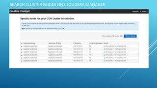 SEARCH CLUSTER NODES ON CLOUDERA MANAGER
 