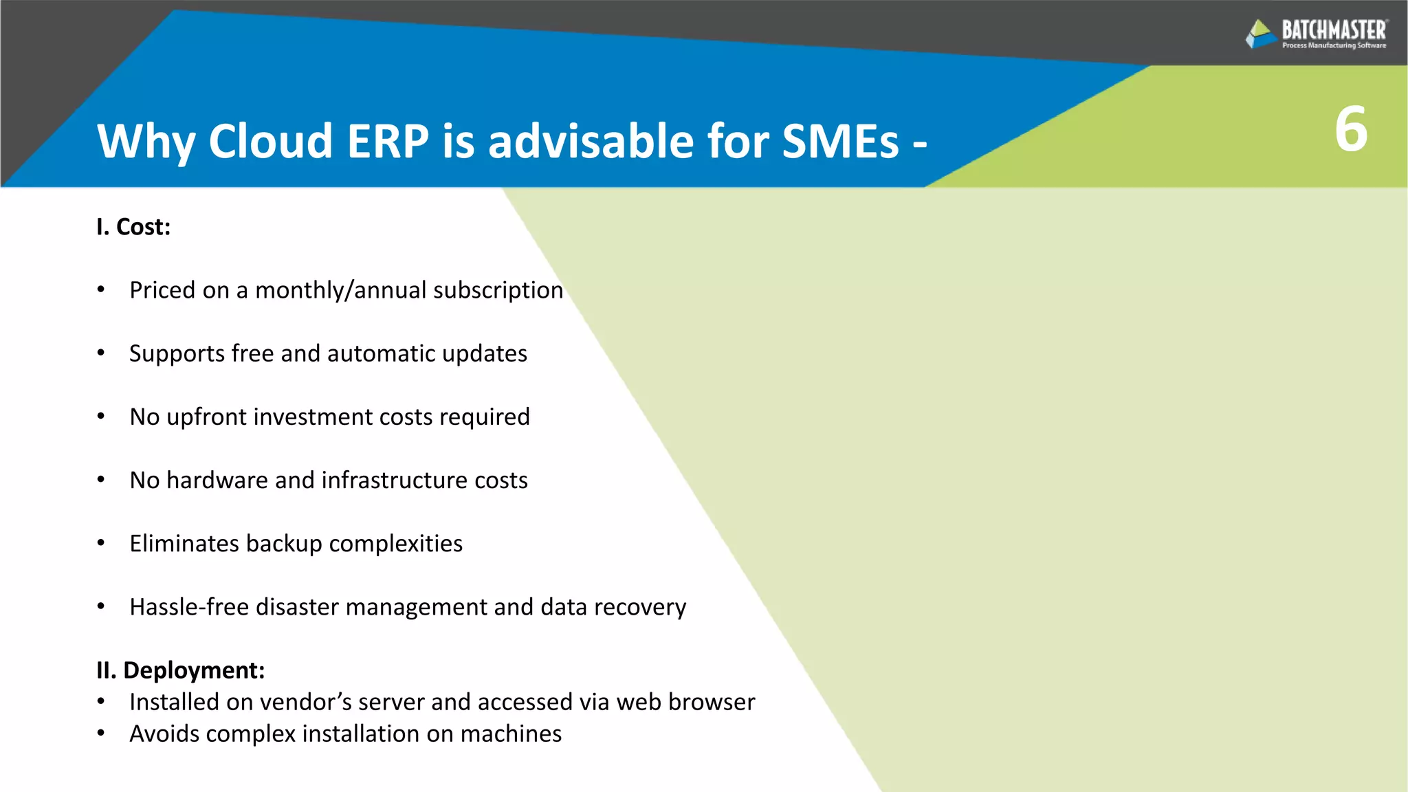 Cloud-based ERP System for SME to Grow Business Faster | PPTX