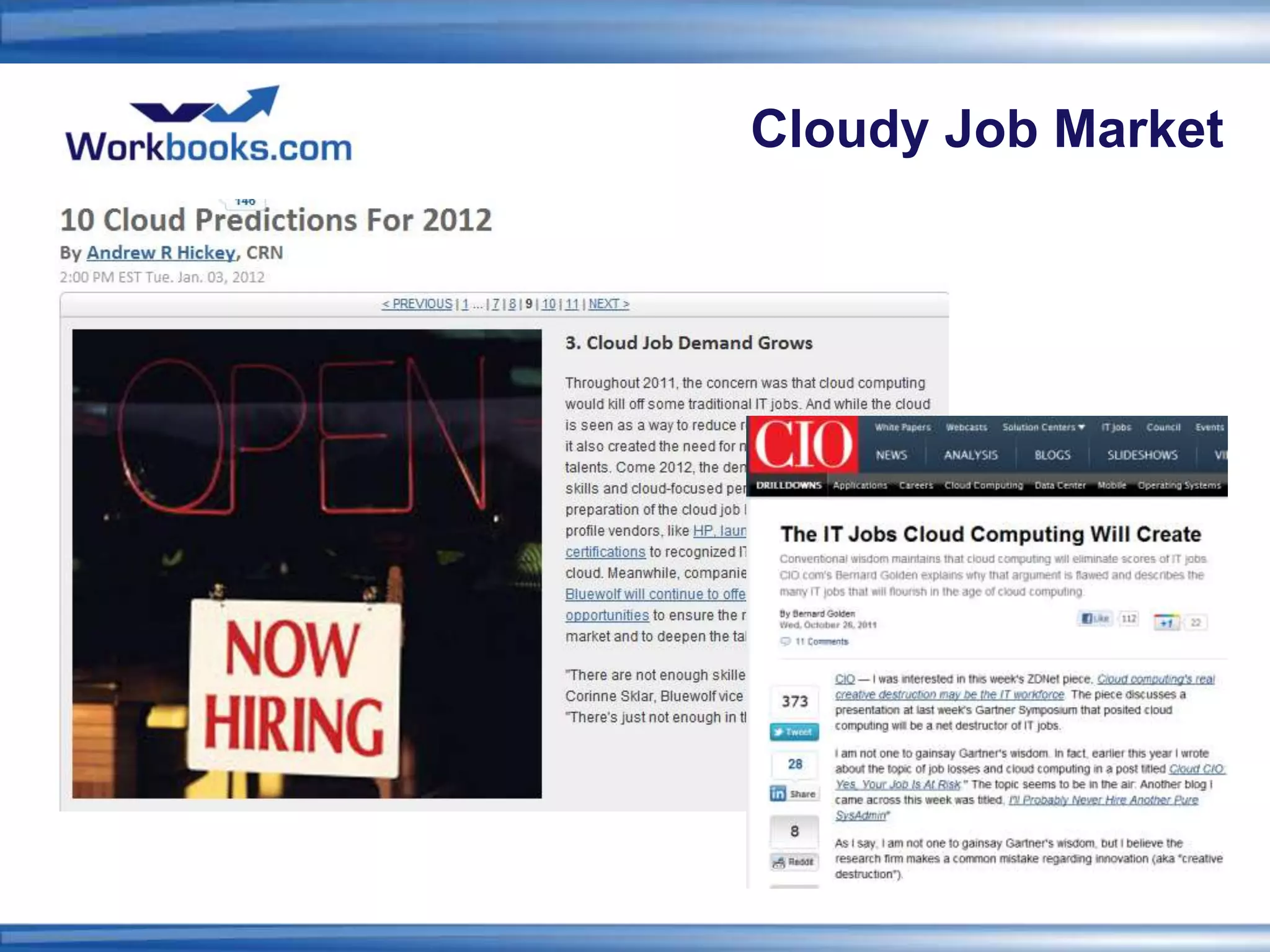 Cloudy Job Market
 