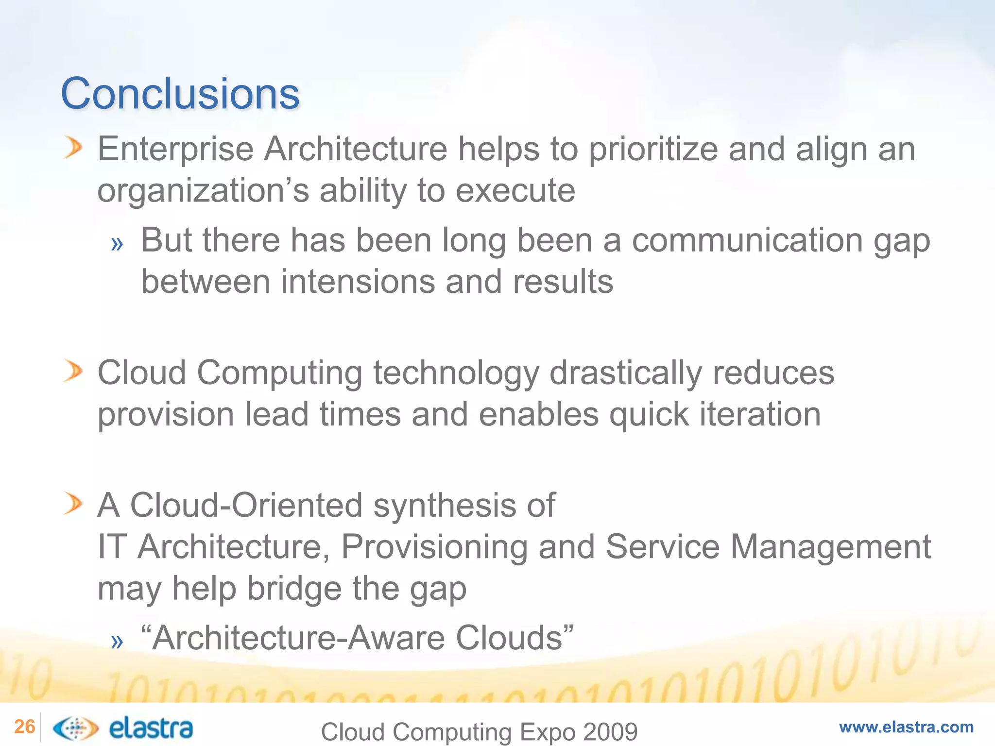 Cloud Computing and the Next-Generation of Enterprise Architecture - Cloud Computing Expo 2008