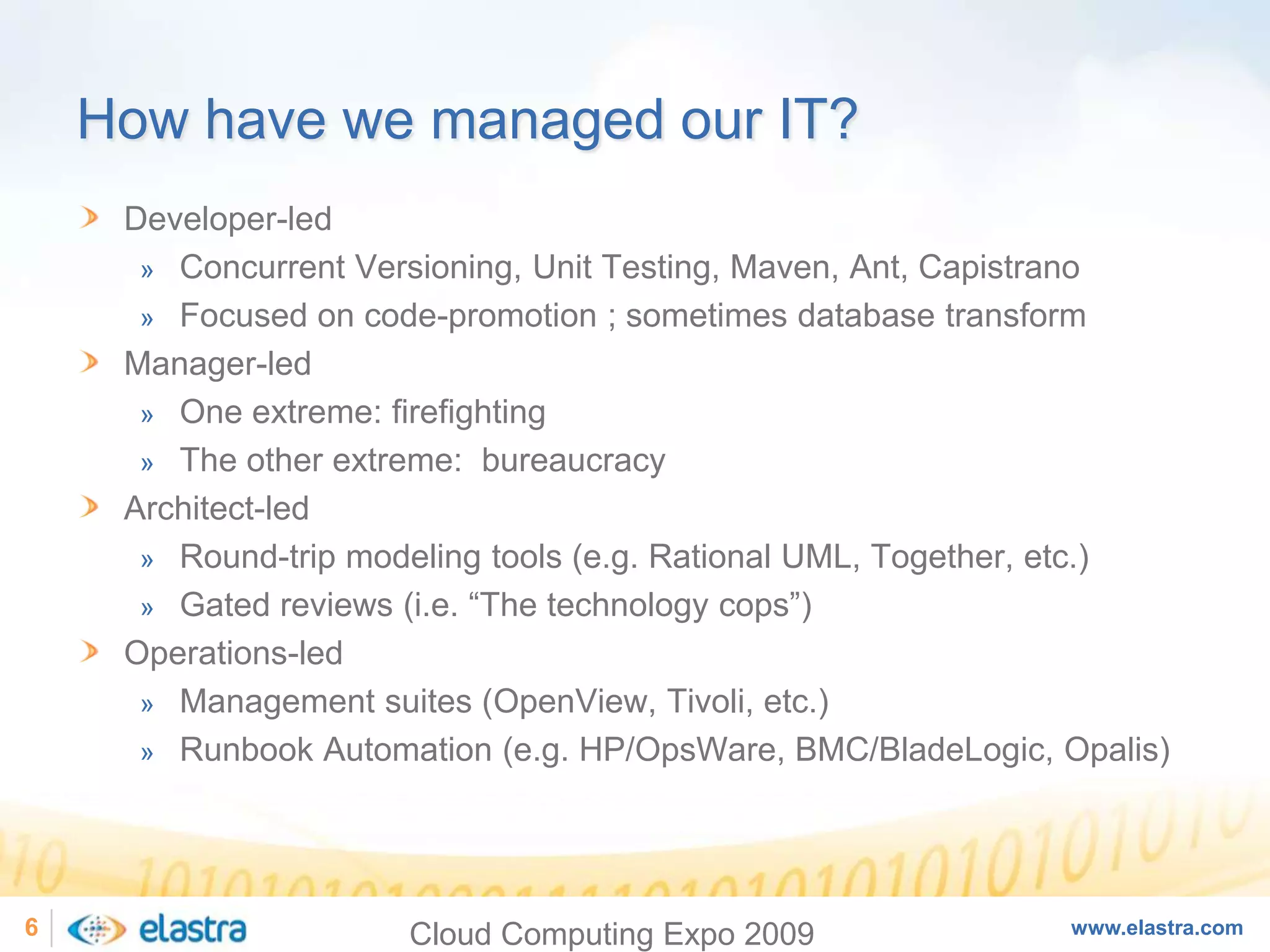 Cloud Computing and the Next-Generation of Enterprise Architecture - Cloud Computing Expo 2008