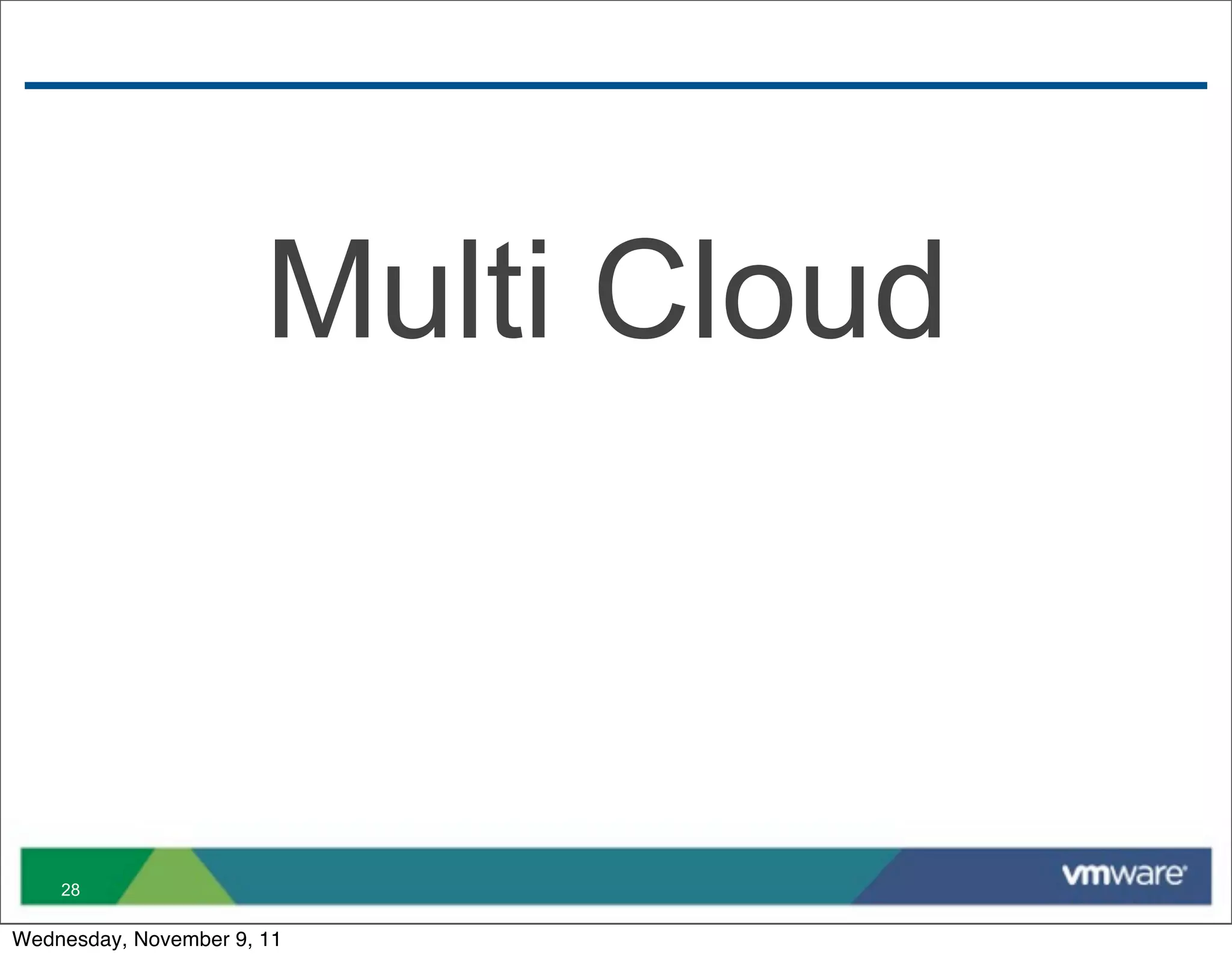 Multi Cloud



    28

Wednesday, November 9, 11
 