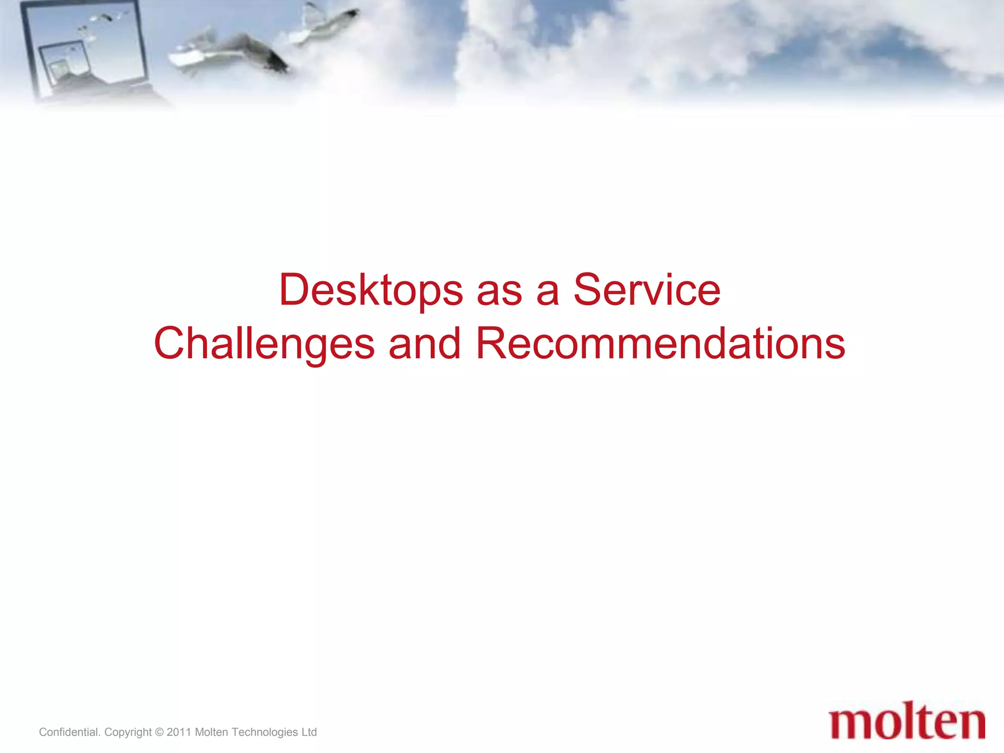 Desktops as a ServiceChallenges and Recommendations