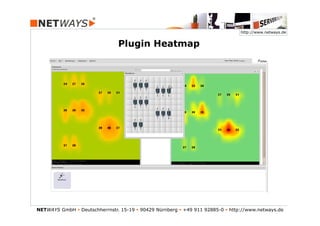 http://www.netways.de


                                 Plugin Heatmap




NETWAYS GmbH § Deutschherrnstr. 15-19 § 90429 Nürnberg § +49 911 92885-0 § http://www.netways.de
 