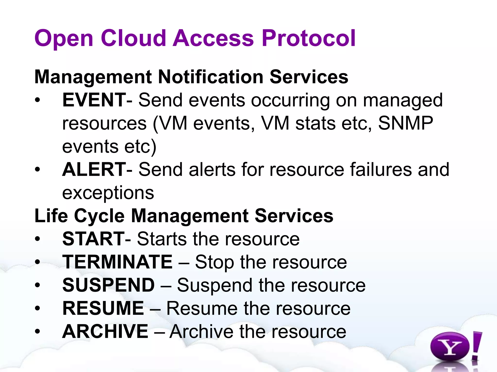Containers vs. MachinesYahoo! Cloud Serving - PrinciplesElastic serving of changing workloads