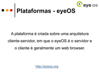 Estrutura do ModeloEXEMPLOSSoftware as a Service (SAAS)Platform as a Service (PAAS)Infrastructure as a Service ( IAAS)