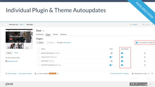 16
Individual Plugin & Theme Autoupdates
AVAILABLE
N
O
W
 